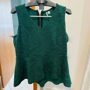 Green Peplum Top